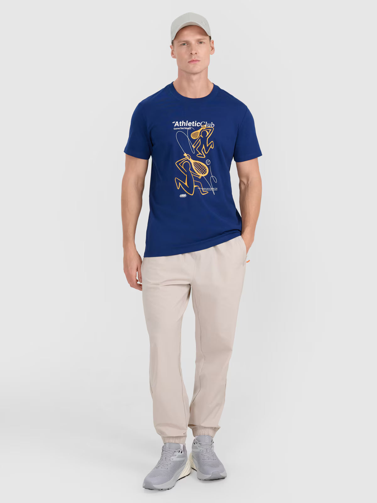 T-shirt regular z nadrukiem męski