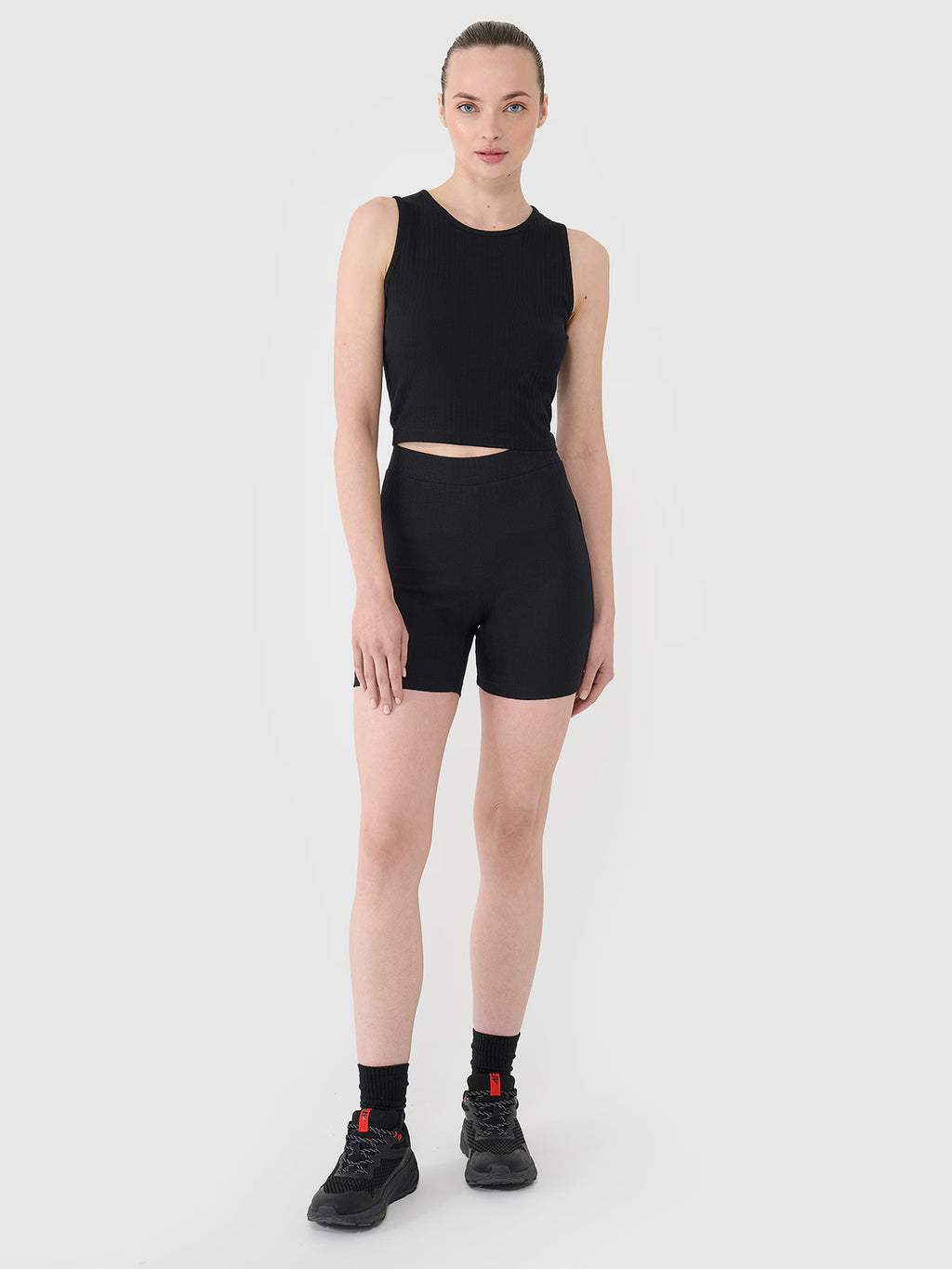 Crop top dzianinowy damski