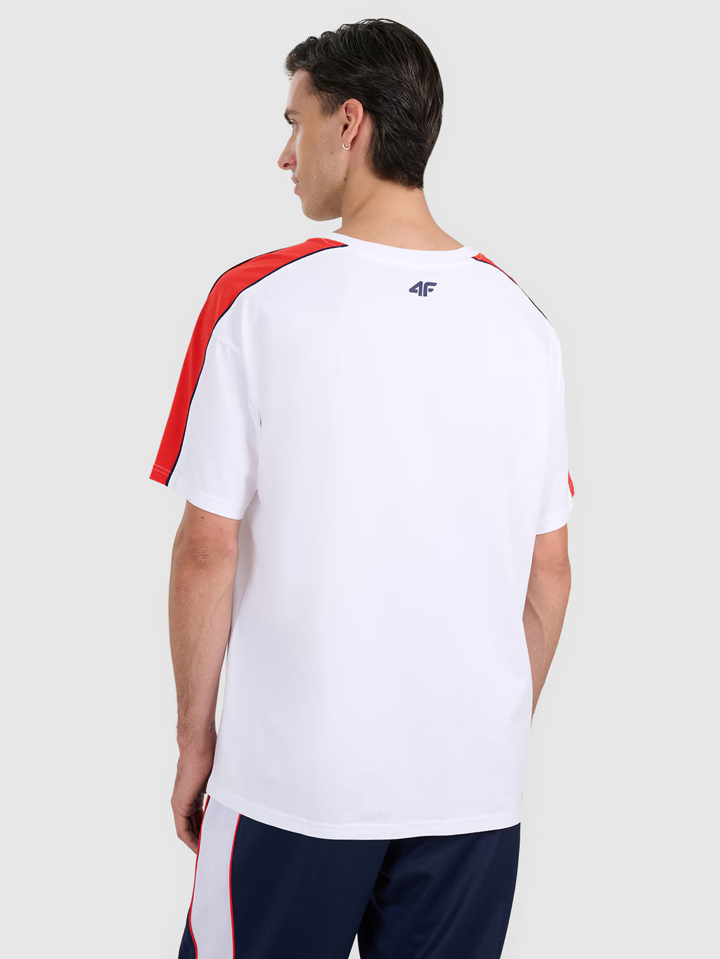 T-shirt oversize z nadrukiem męski