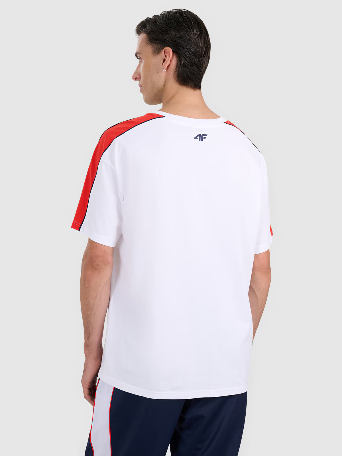 T-shirt oversize z nadrukiem męski
