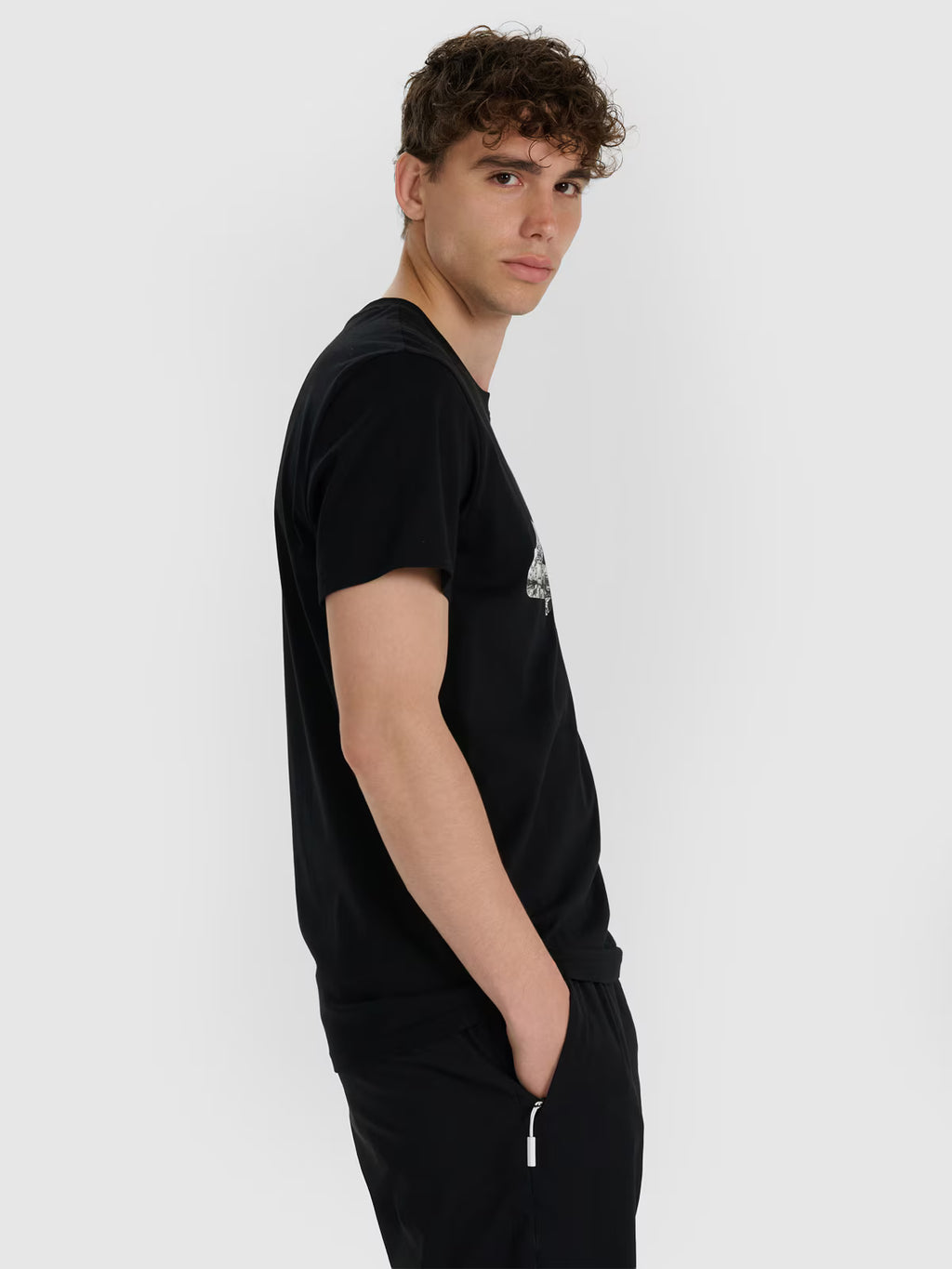 T-shirt regular z nadrukiem męski