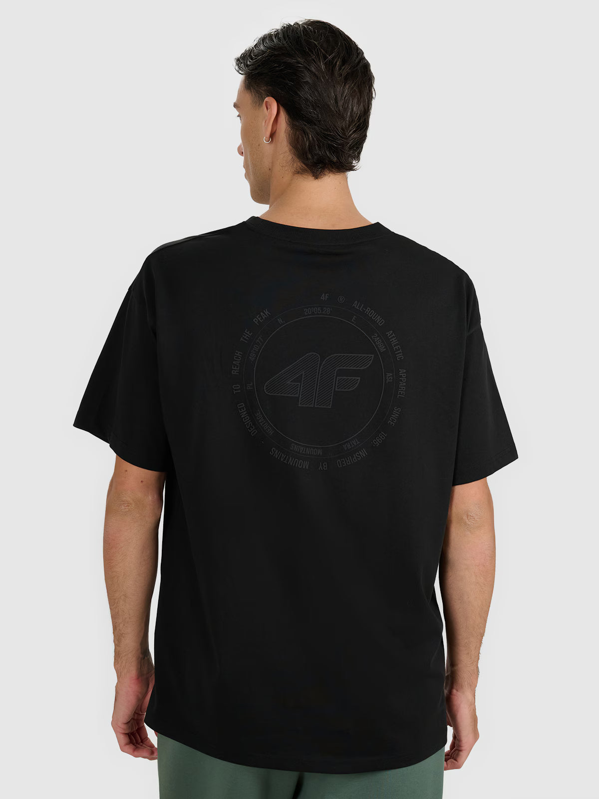 T-shirt oversize z nadrukiem męski