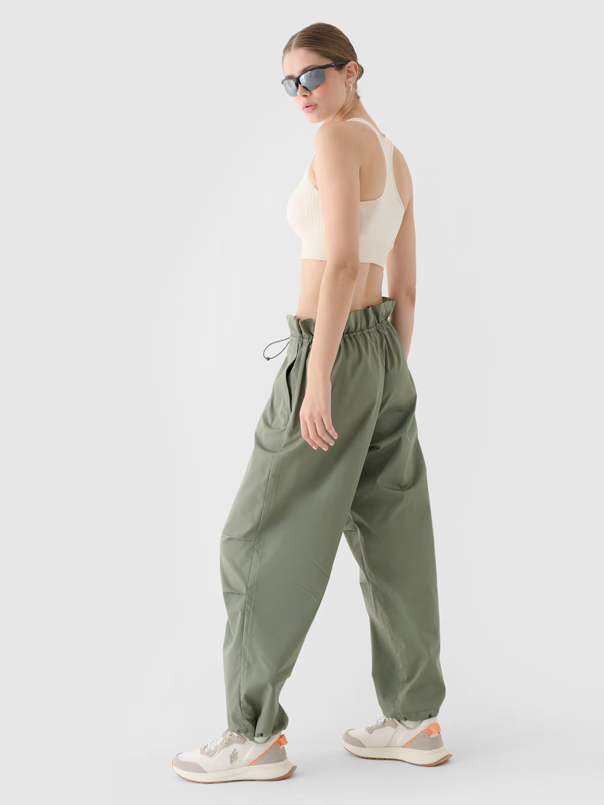Spodnie casual parachute oversize damskie