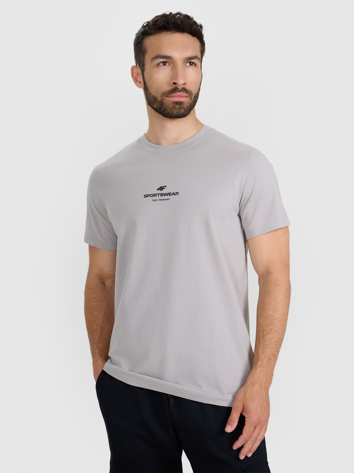 T-shirt regular z nadrukiem męski
