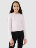 Longsleeve slim gładki dziewczęcy