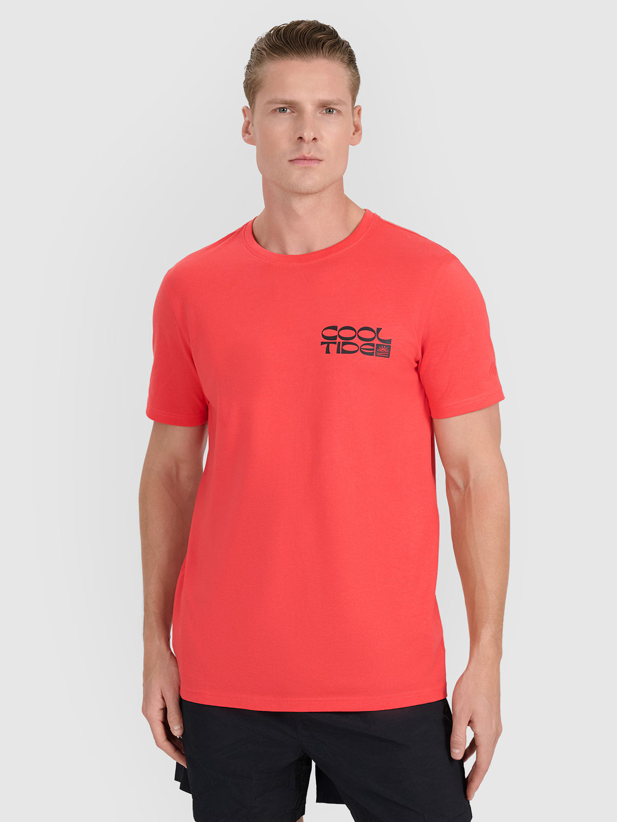 T-shirt regular z nadrukiem męski