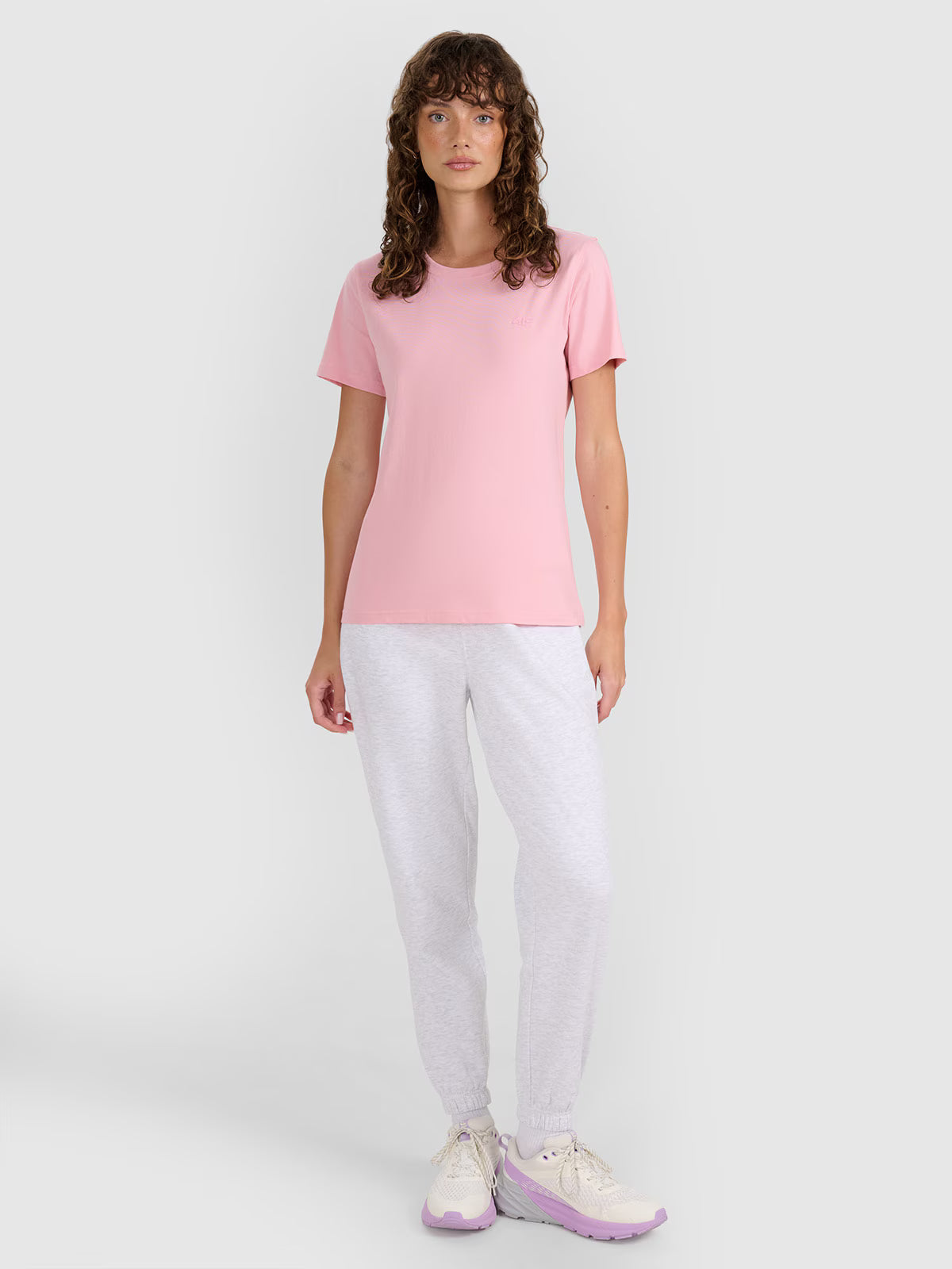 T-shirt regular gładki damski