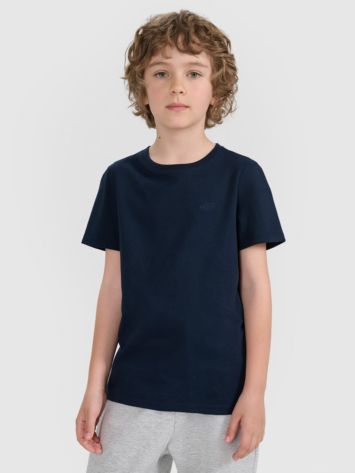 T-shirt regular gładki chłopięcy