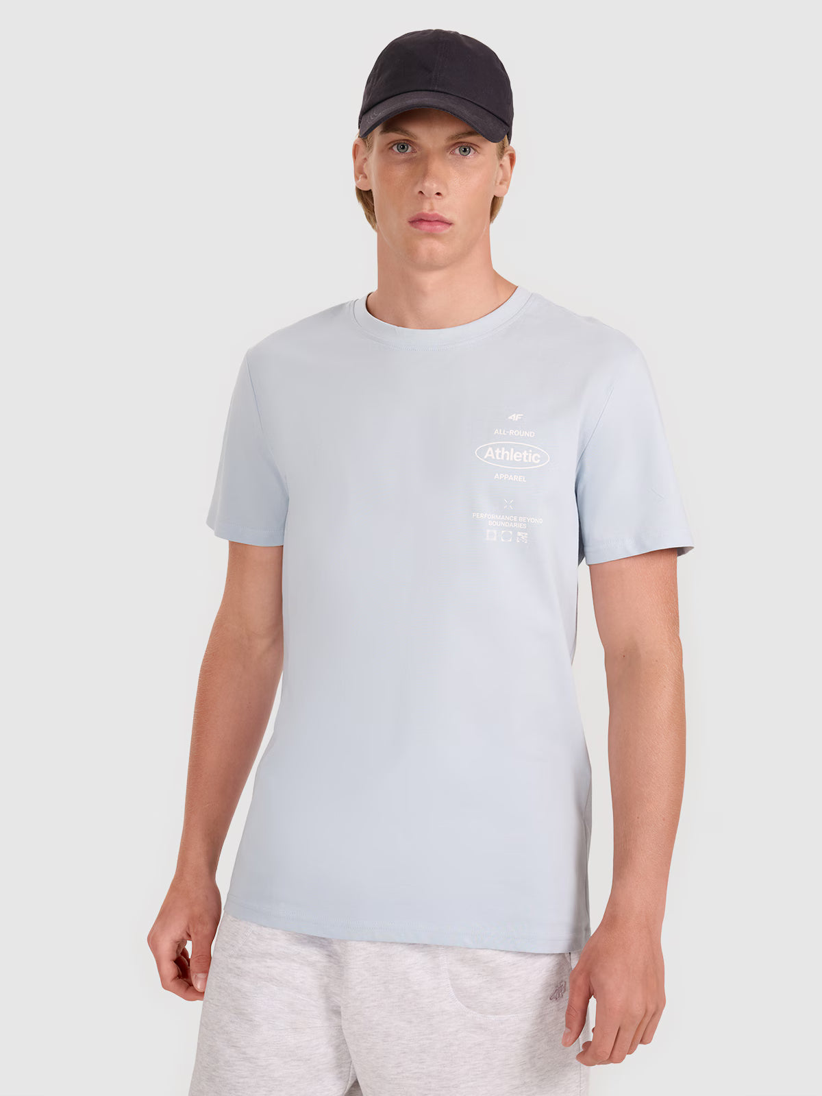 T-shirt regular z nadrukiem męski