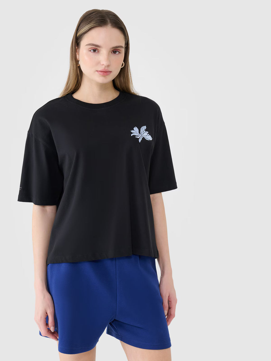 T-shirt oversize z nadrukiem damski