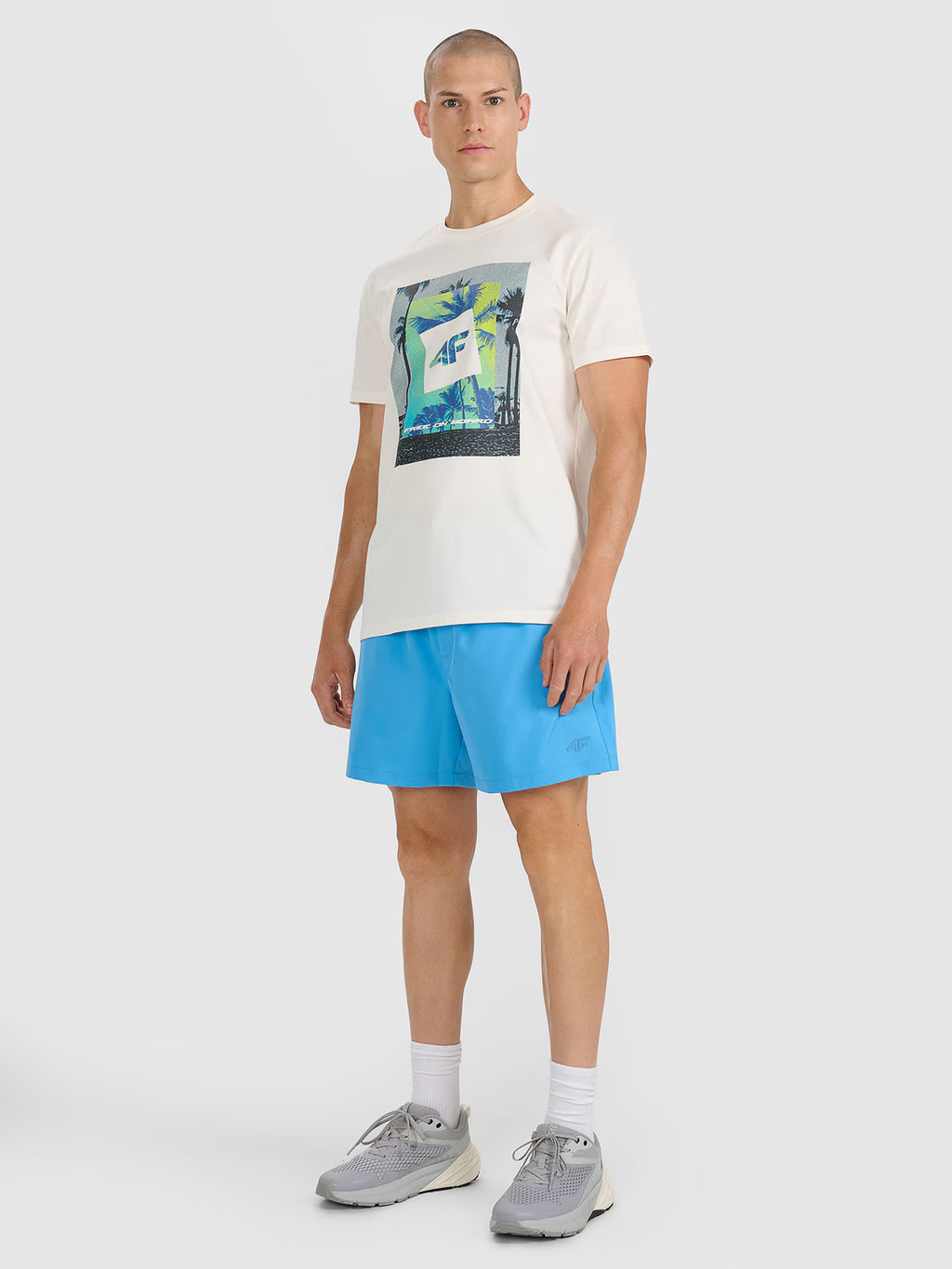 T-shirt regular z nadrukiem męski
