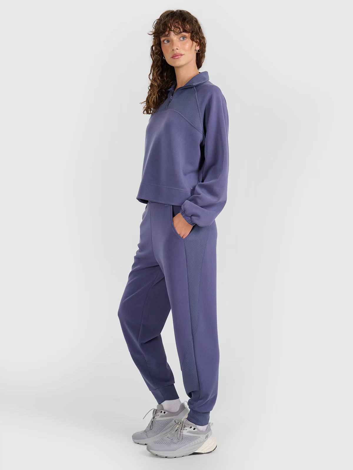 Bluza dresowa nierozpinana z modalem damska
