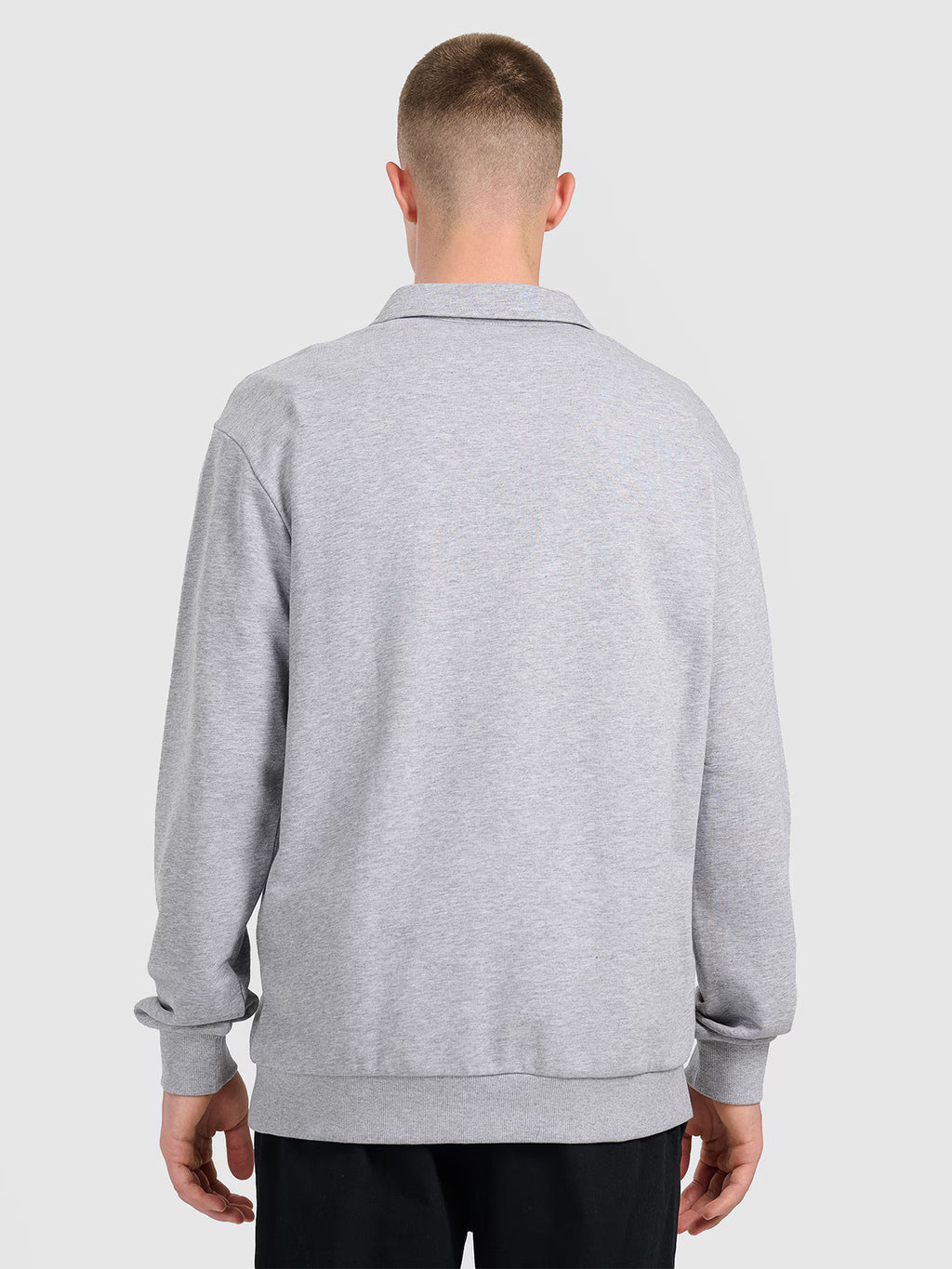 Bluza dresowa regular z kołnierzykiem męska