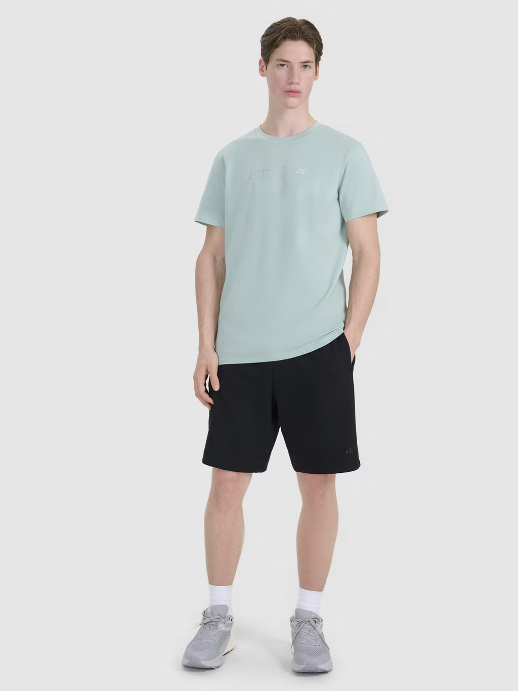 T-shirt regular z nadrukiem męski