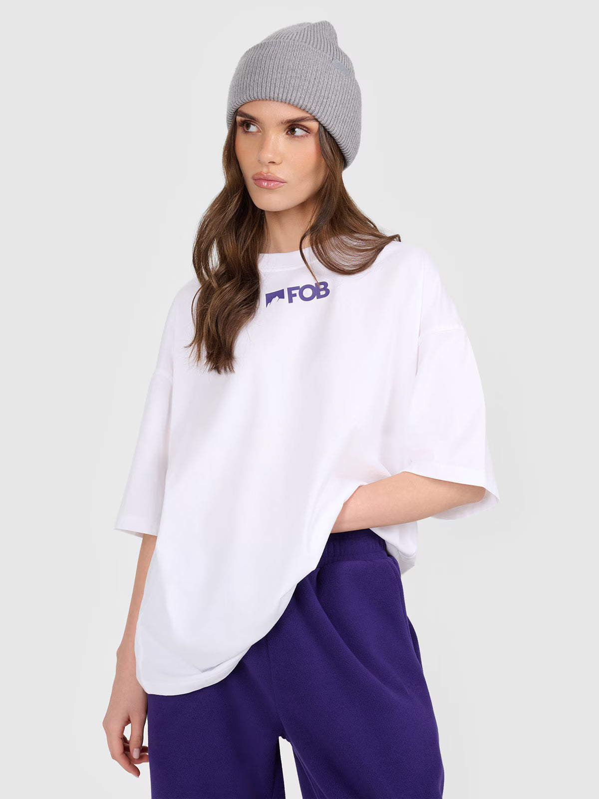 T-shirt loose z nadrukiem damski