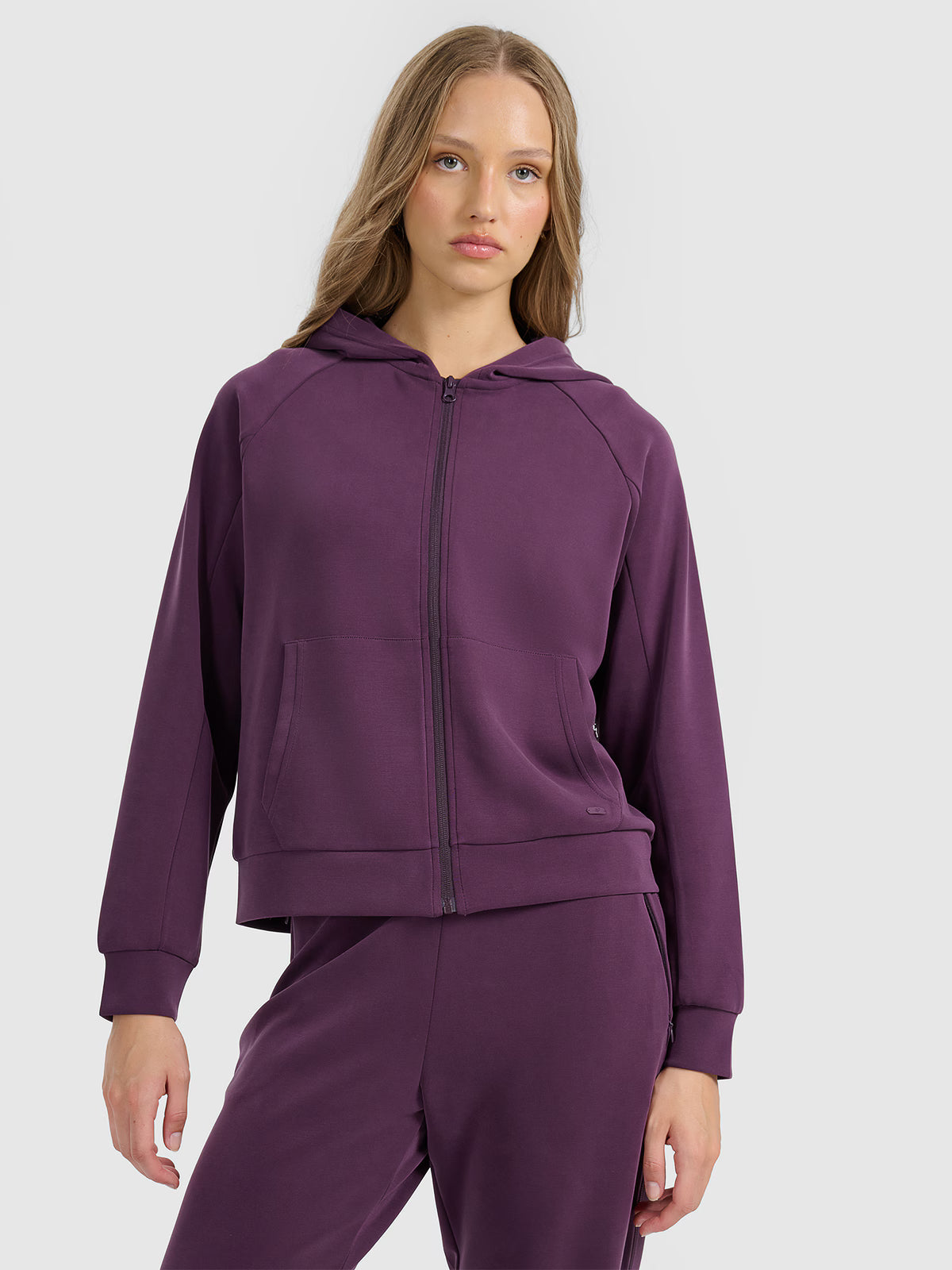 Bluza dresowa rozpinana z modalem damska
