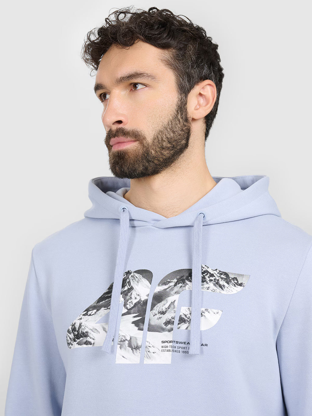 Bluza dresowa nierozpinana z kapturem męska