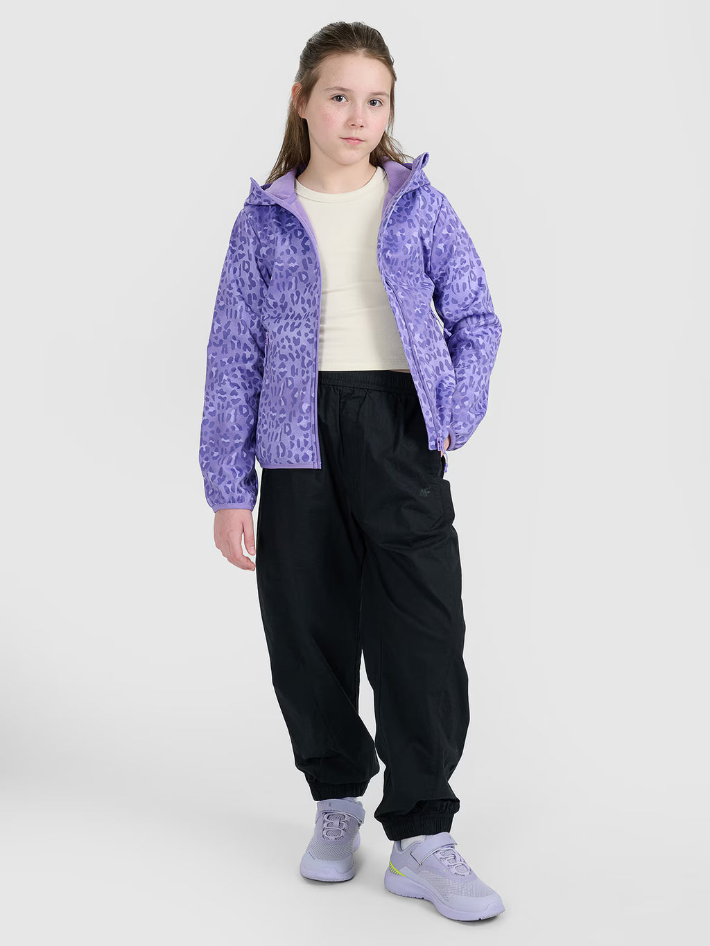 Kurtka softshell wiatroodporna membrana 5000 dziewczęca