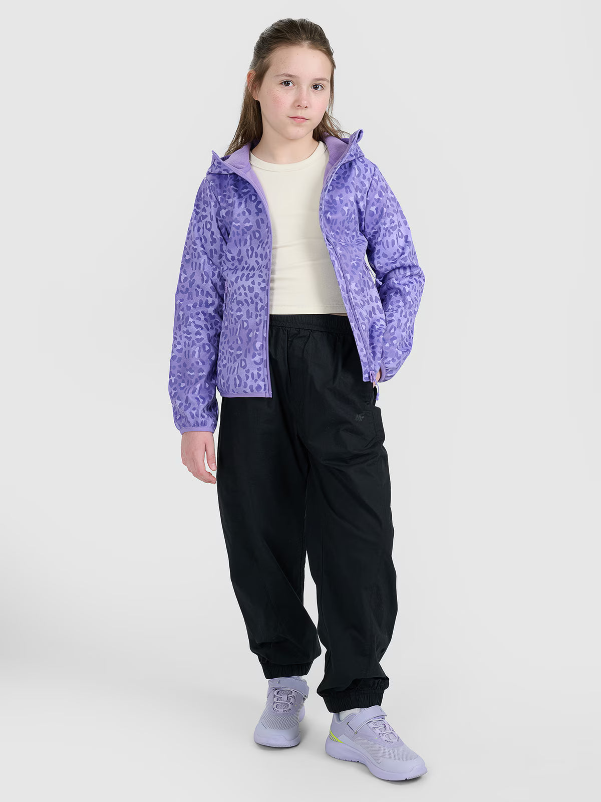 Kurtka softshell wiatroodporna membrana 5000 dziewczęca