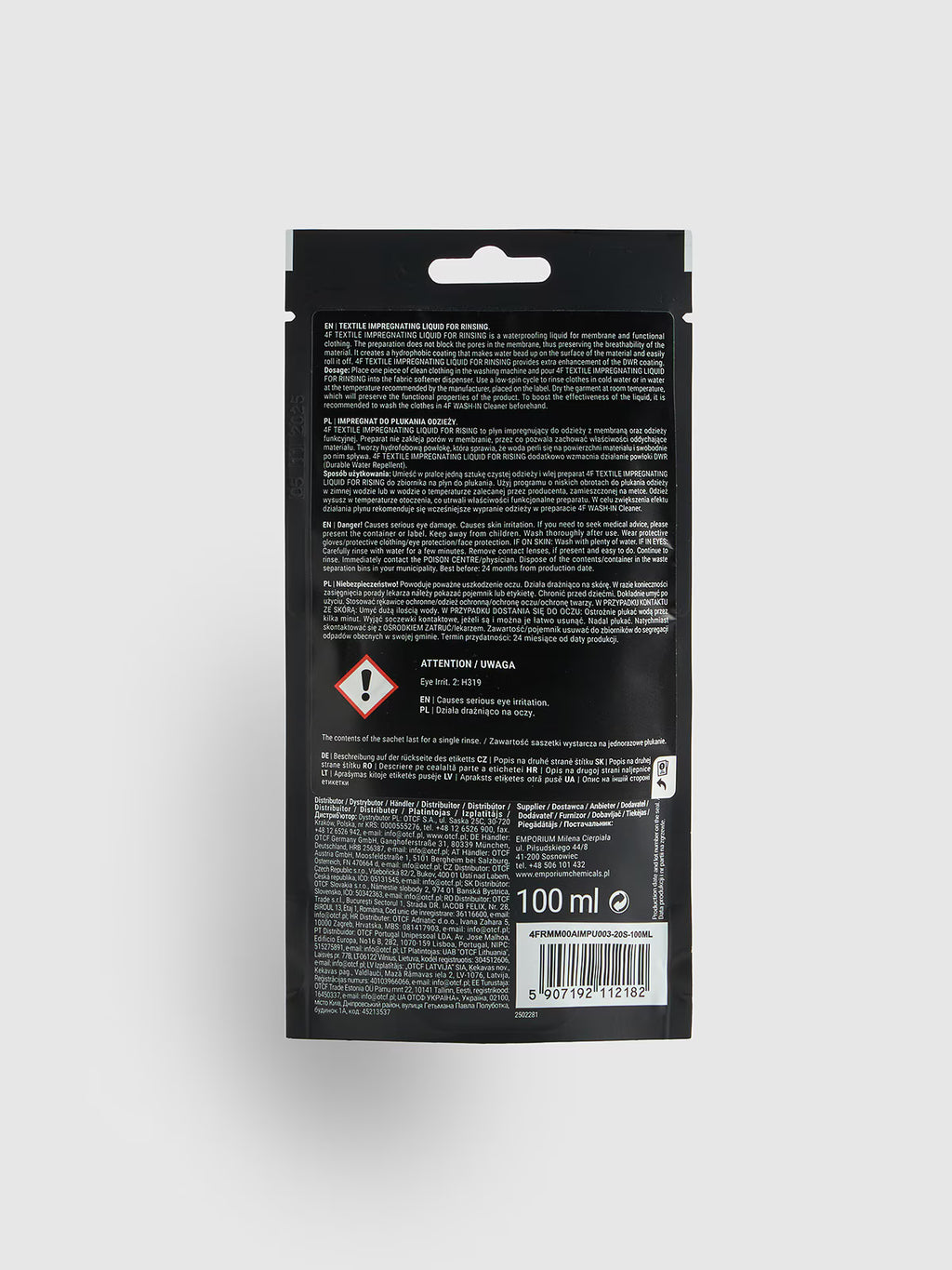 Impregnat do płukania odzieży sportowej i funkcyjnej (100 ml)