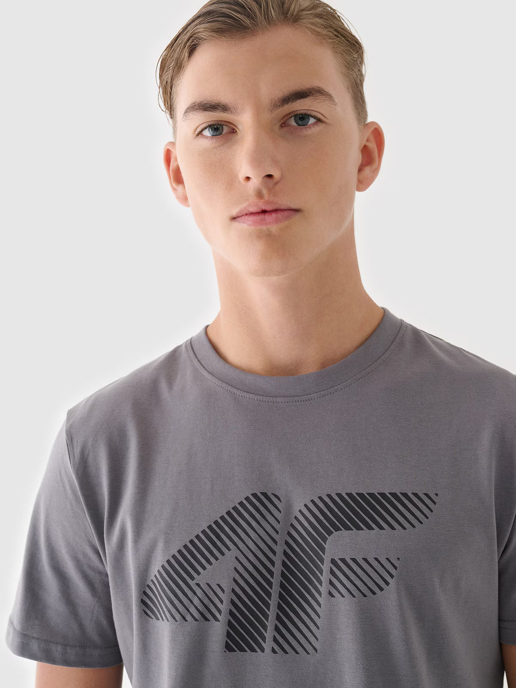 T-shirt regular z nadrukiem męski