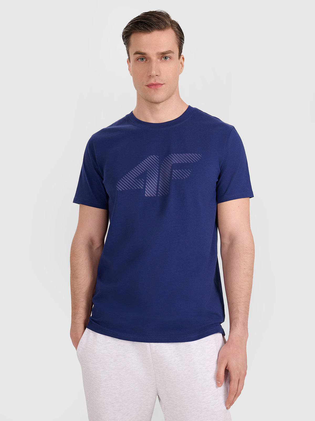 T-shirt regular z nadrukiem męski
