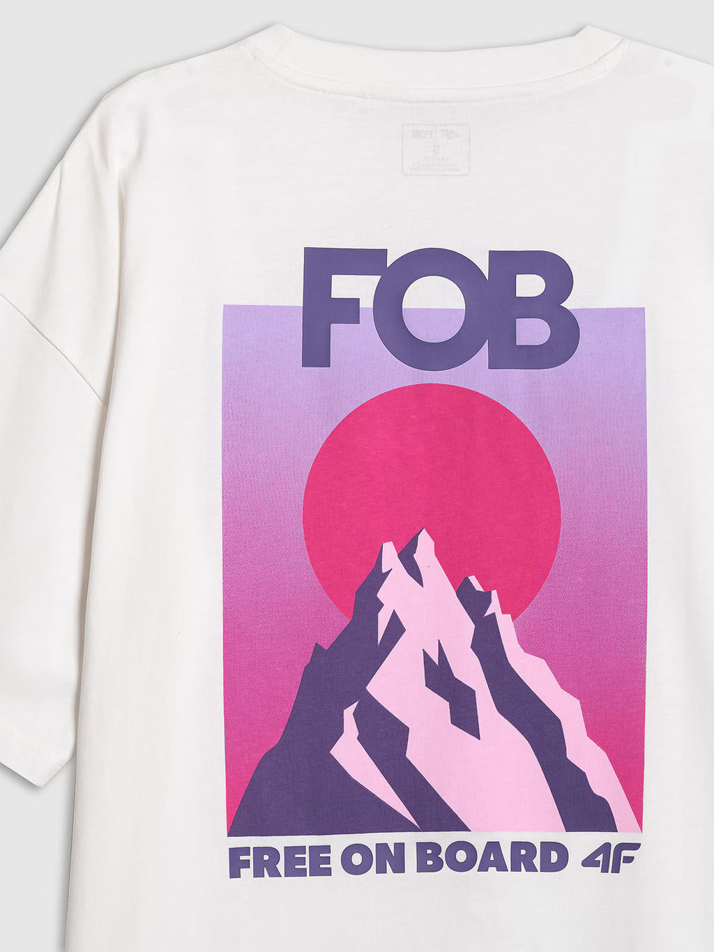 T-shirt loose z nadrukiem damski