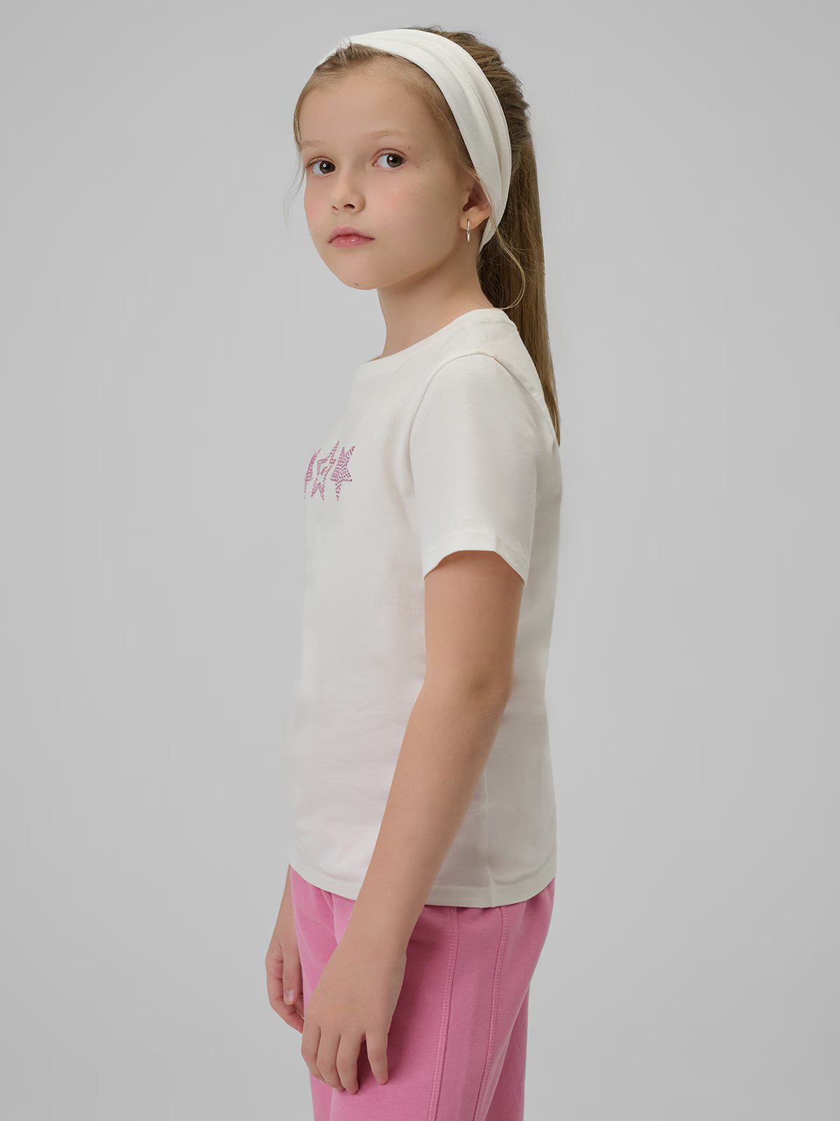 T-shirt regular z nadrukiem dziewczęcy