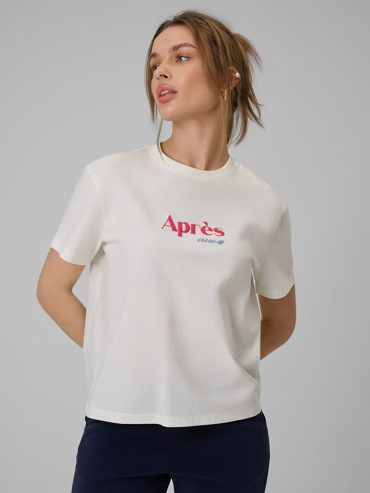 T-shirt boxy z nadrukiem damski