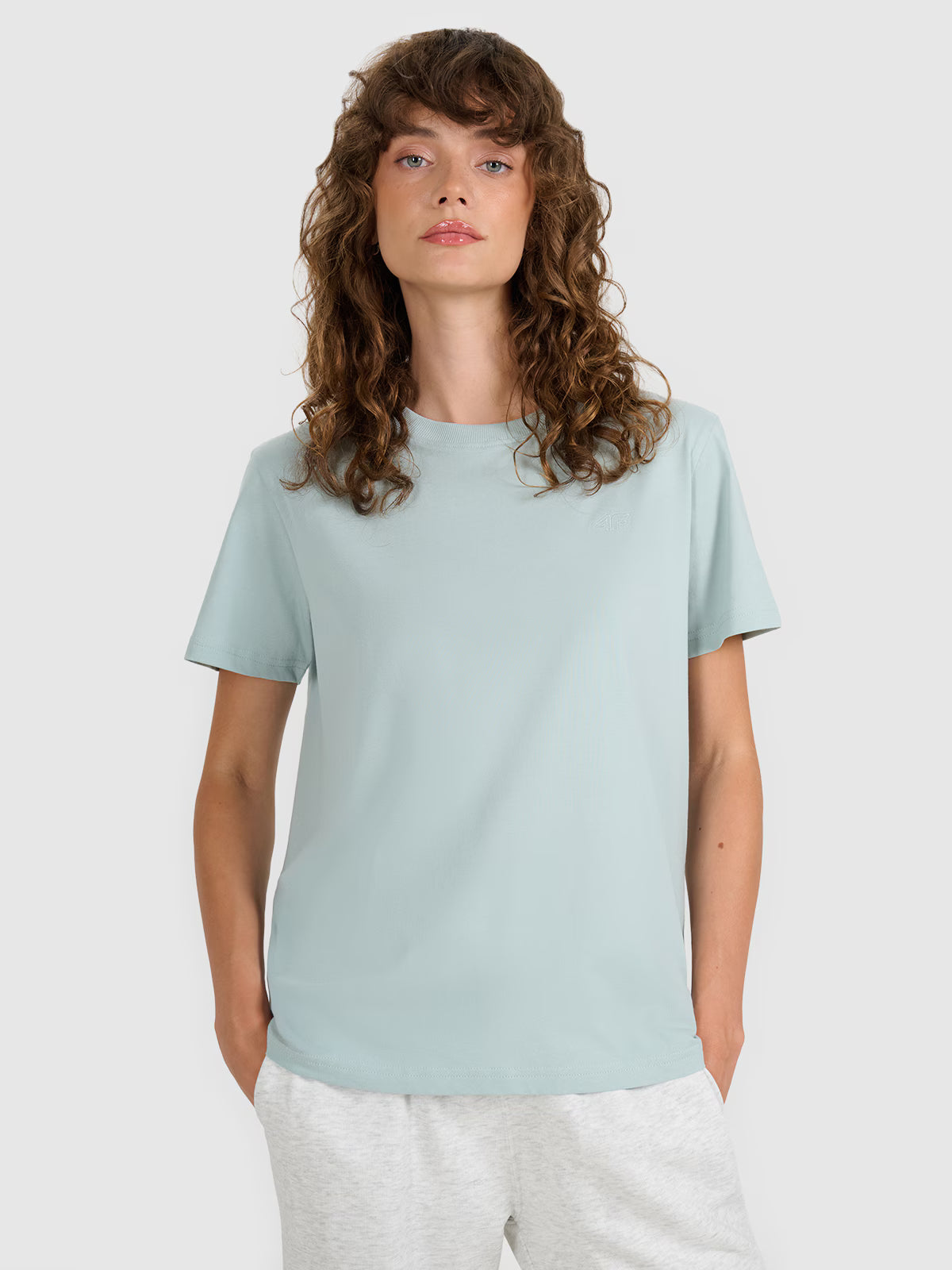 T-shirt regular gładki damski