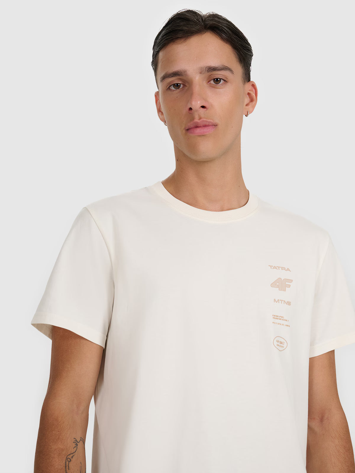 T-shirt regular z nadrukiem męski