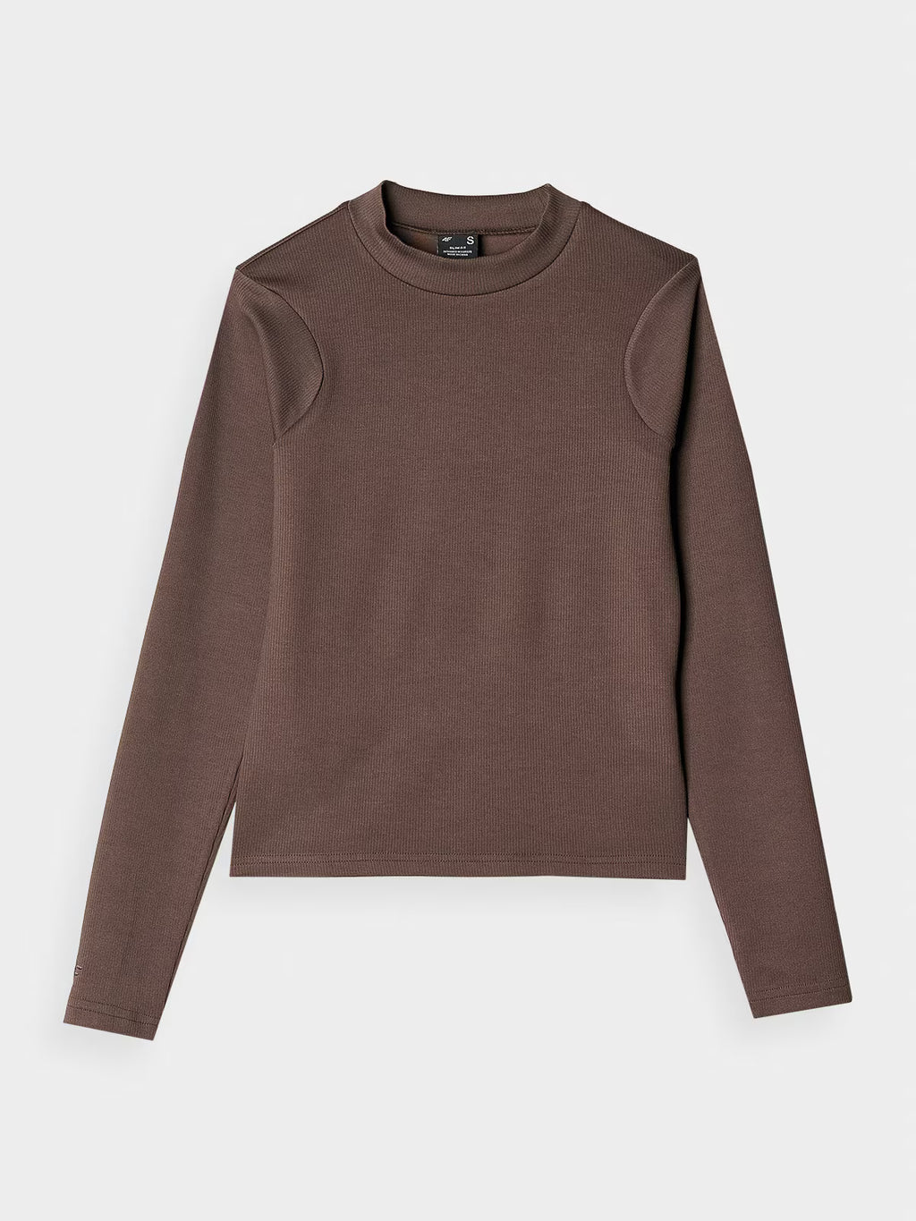 Longsleeve slim z prążkowanej dzianiny z modalem damski