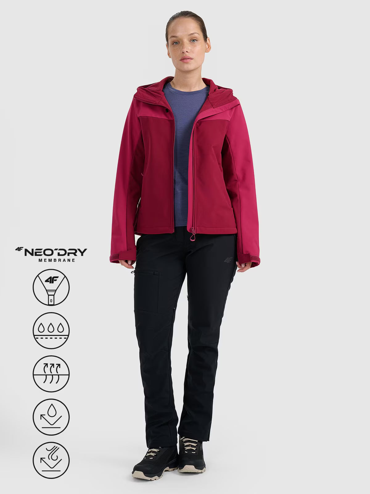 Kurtka softshell wiatroodporna membrana 8000 damska