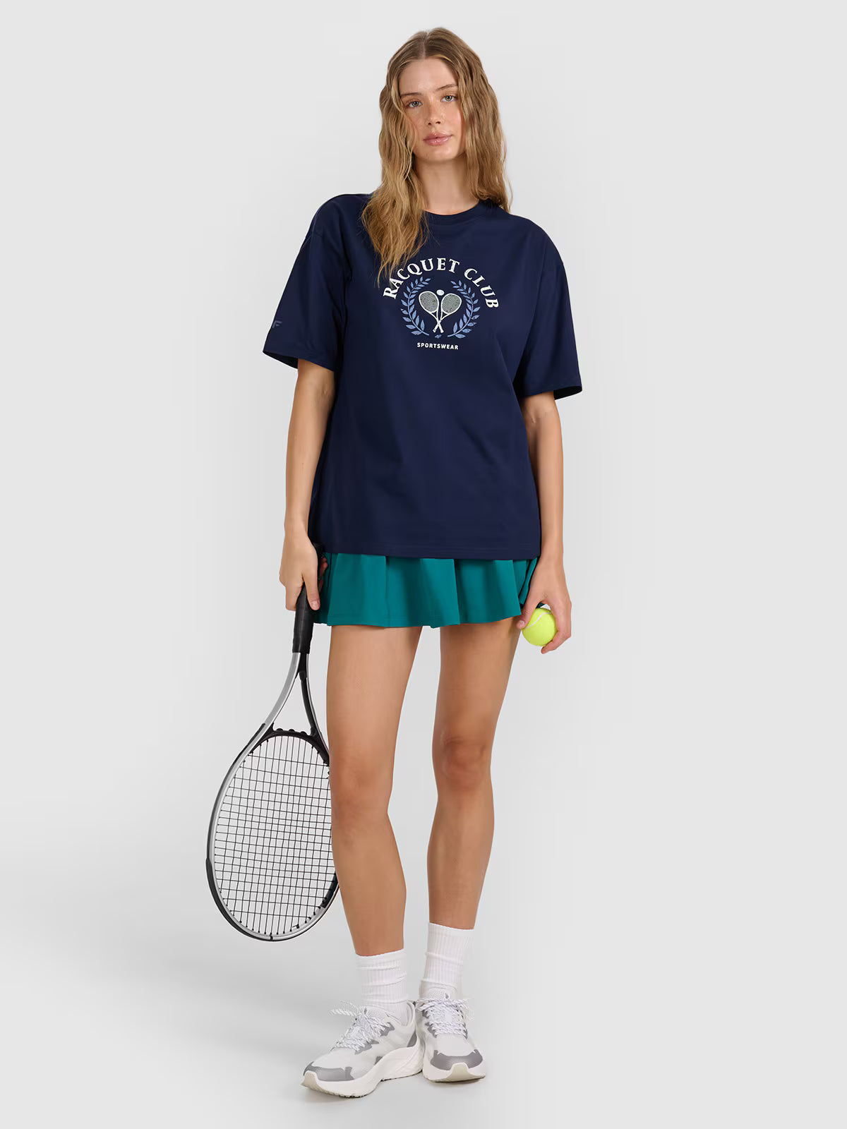 T-shirt oversize z nadrukiem damski