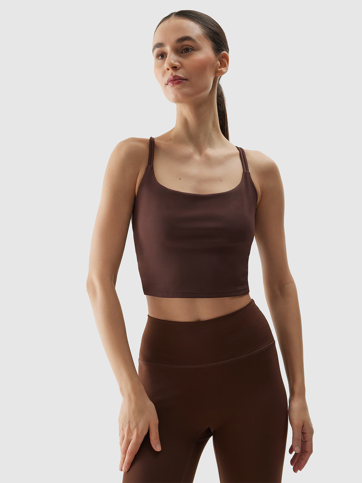 Crop top do jogi i pilatesu z materiału z recyklingu damski