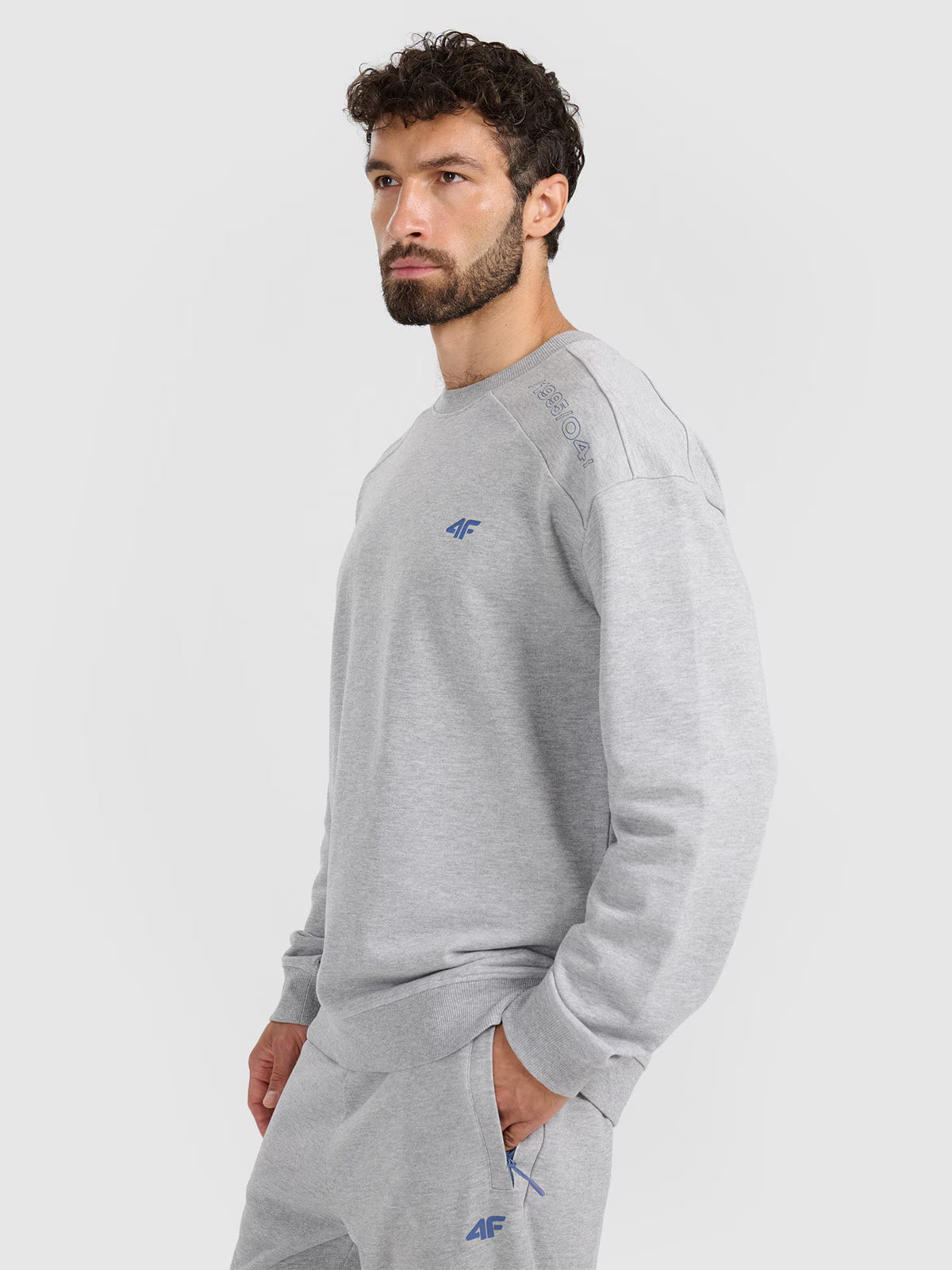 Bluza dresowa nierozpinana bez kaptura męska