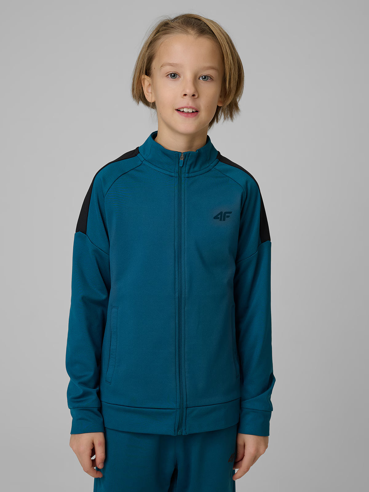 Bluza sportowa regular bez kaptura chłopięca