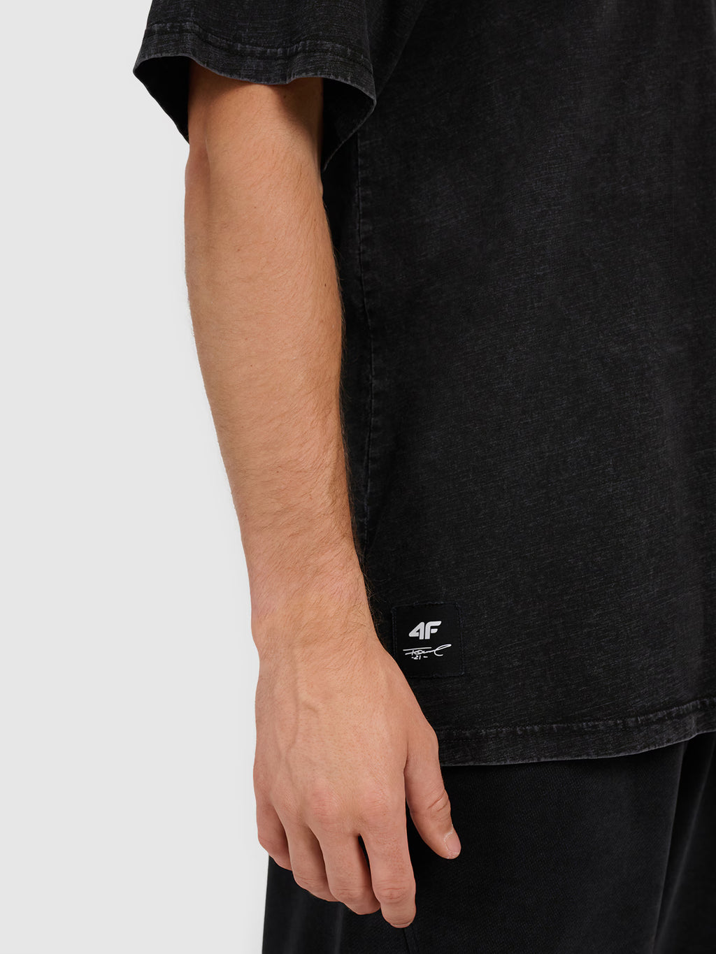 T-shirt oversize gładki męski 4F x Tomasz Fornal
