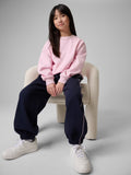 Bluza dresowa loose bez kaptura dziewczęca
