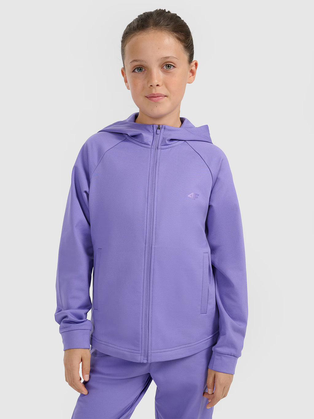 Bluza sportowa rozpinana z kapturem dziewczęca