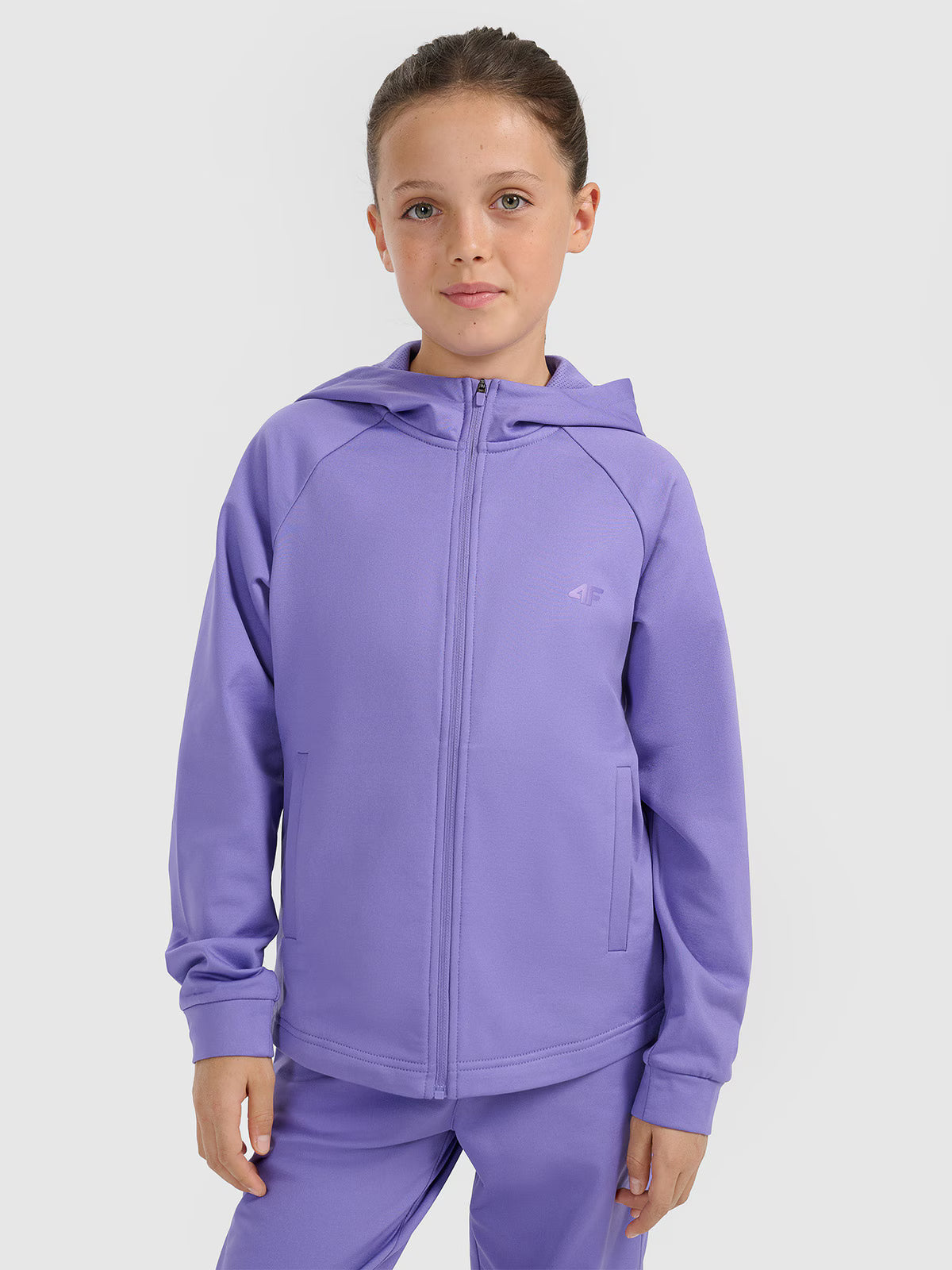 Bluza sportowa rozpinana z kapturem dziewczęca
