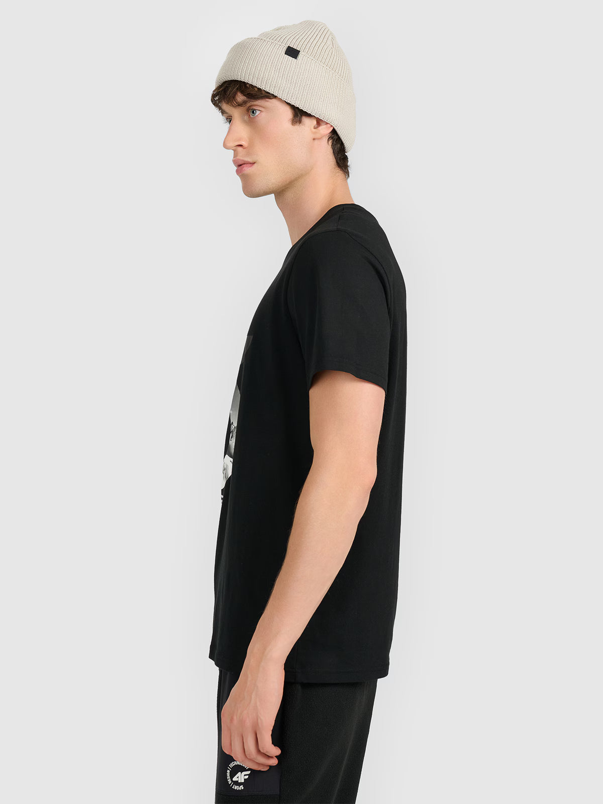 T-shirt regular z nadrukiem męski
