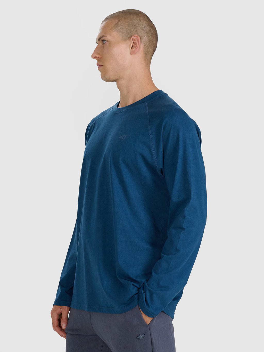 Longsleeve oversize gładki męski