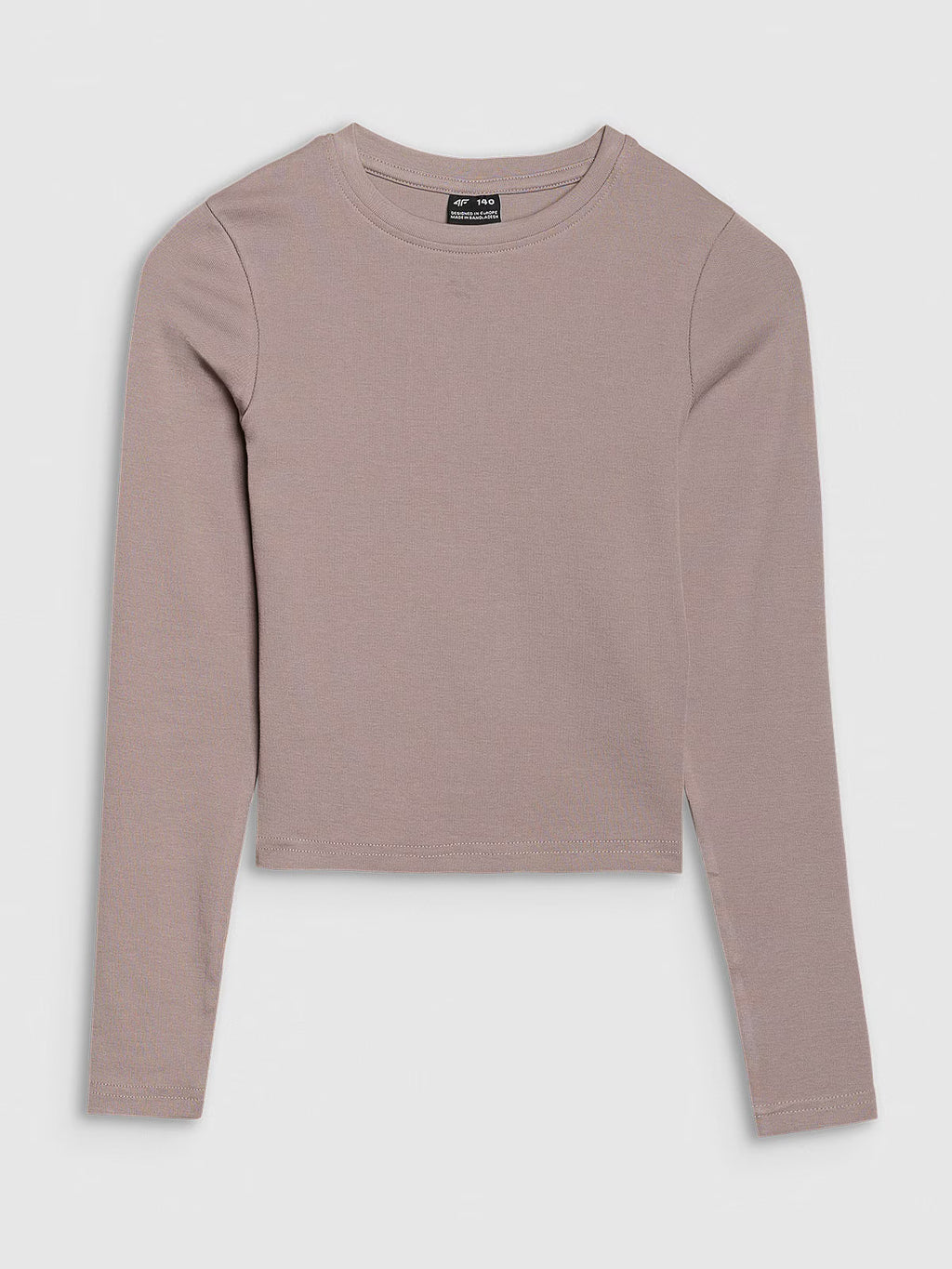 Longsleeve slim gładki dziewczęcy