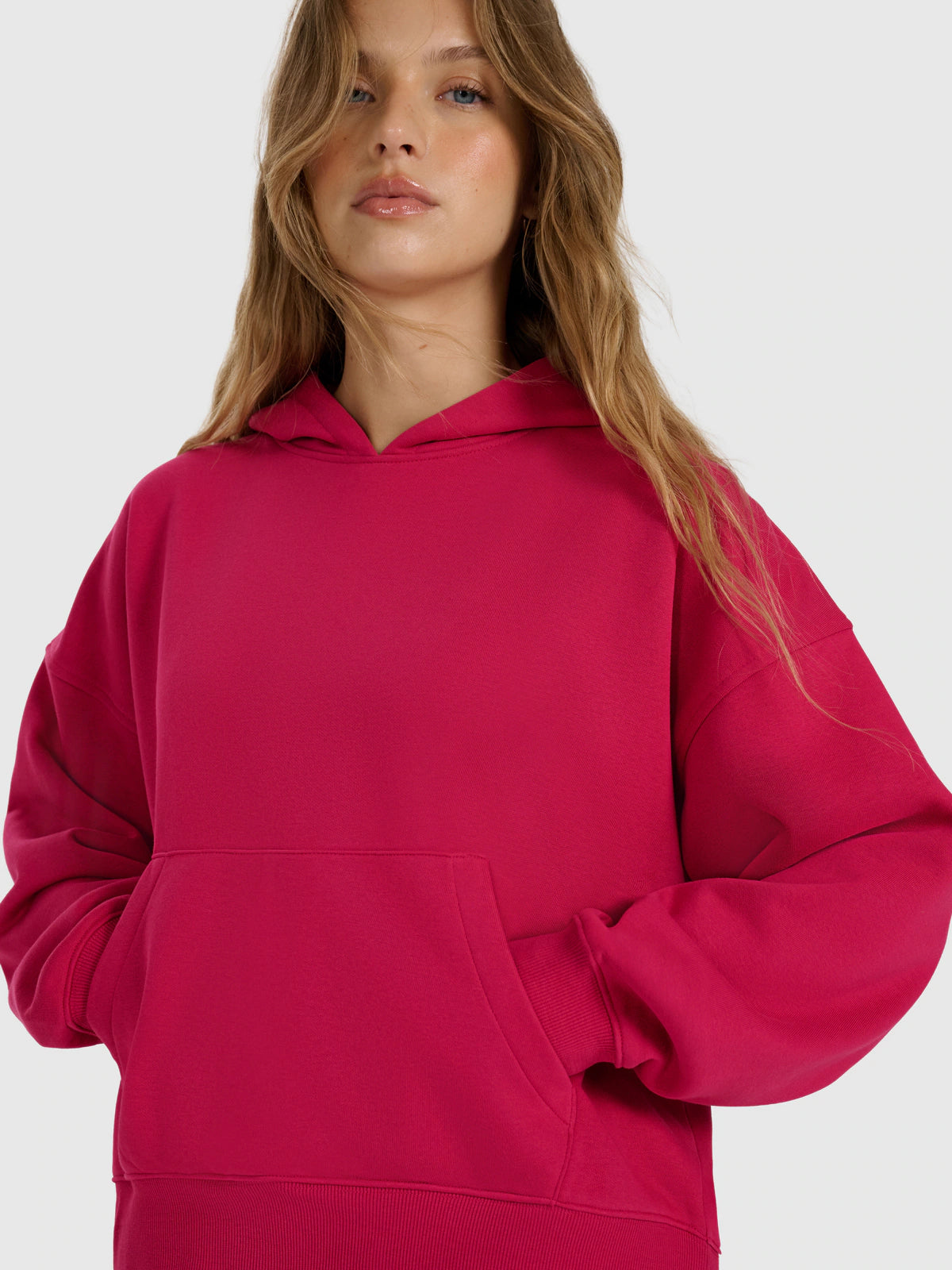Bluza dresowa nierozpinana z kapturem damska