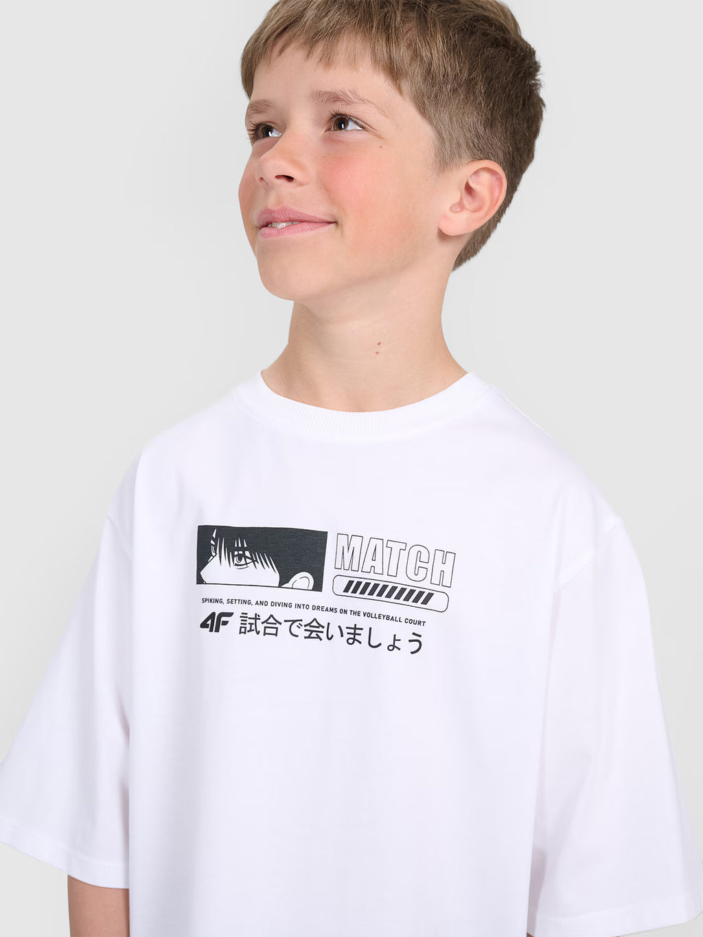 T-shirt oversize z nadrukiem chłopięcy