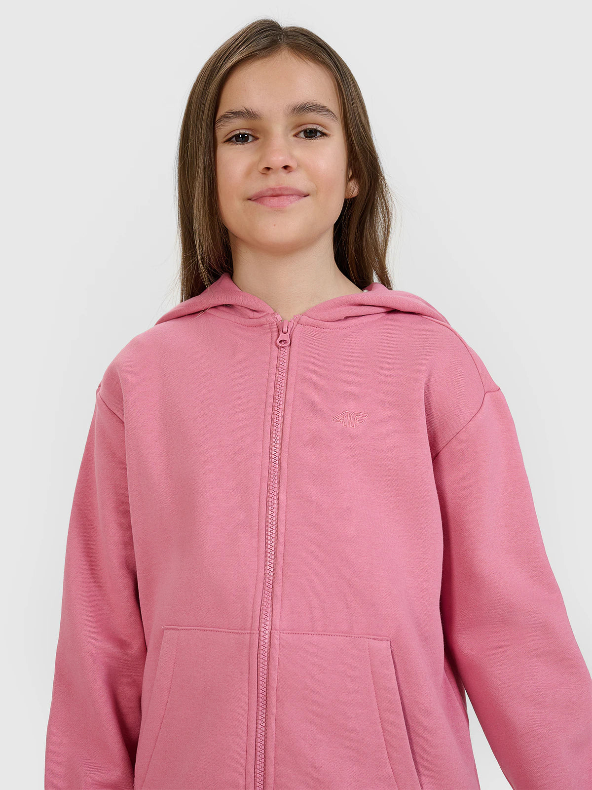 Bluza dresowa rozpinana z kapturem dziewczęca