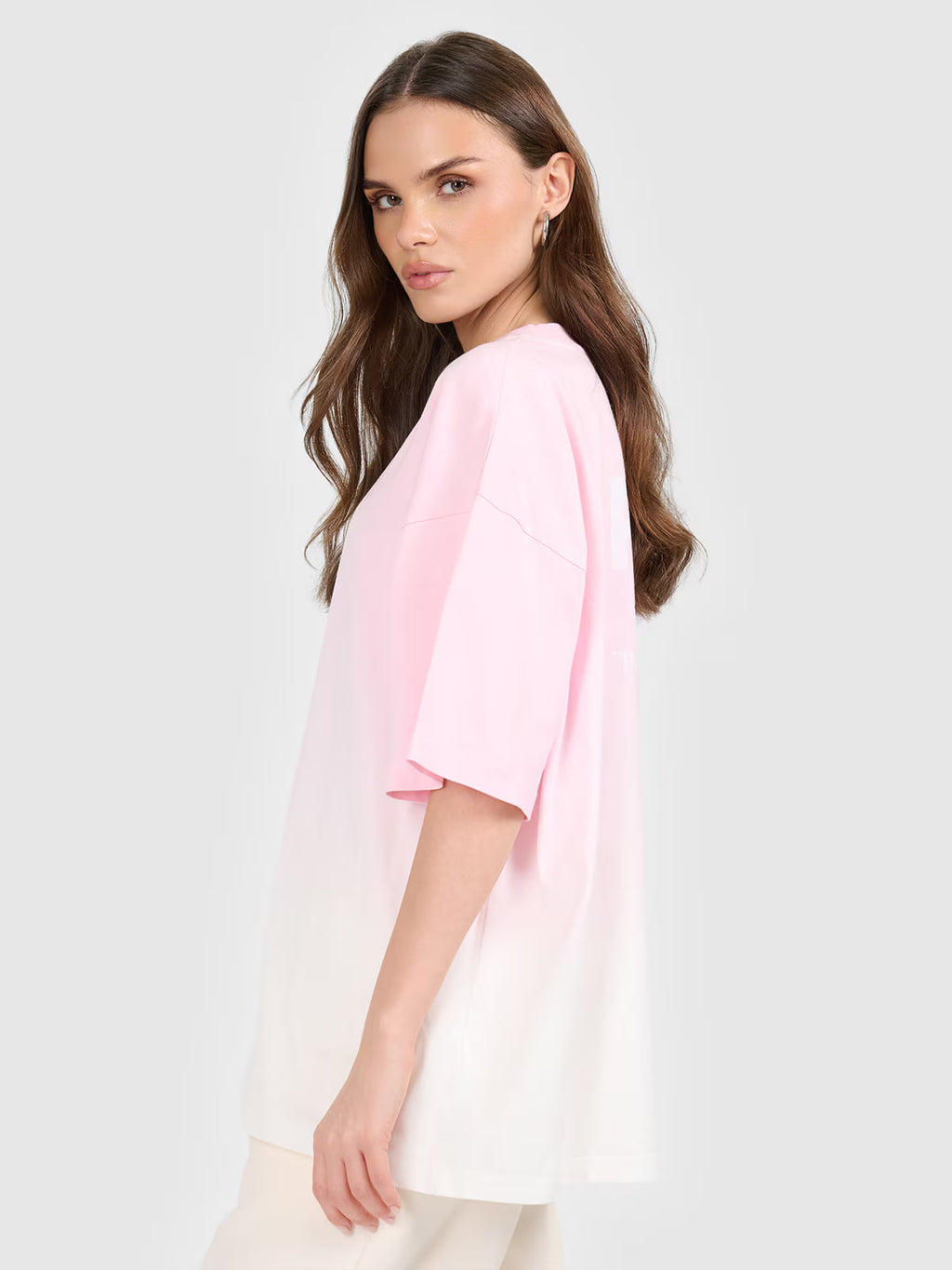 T-shirt loose z nadrukiem damski