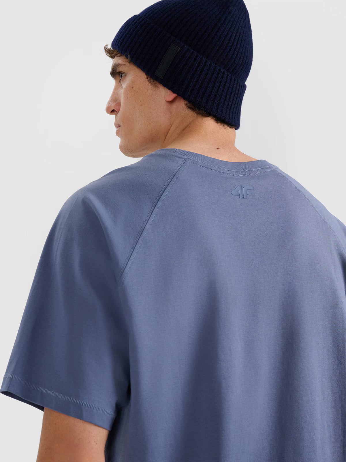 T-shirt oversize gładki męski
