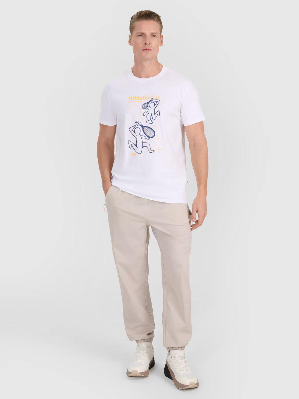T-shirt regular z nadrukiem męski